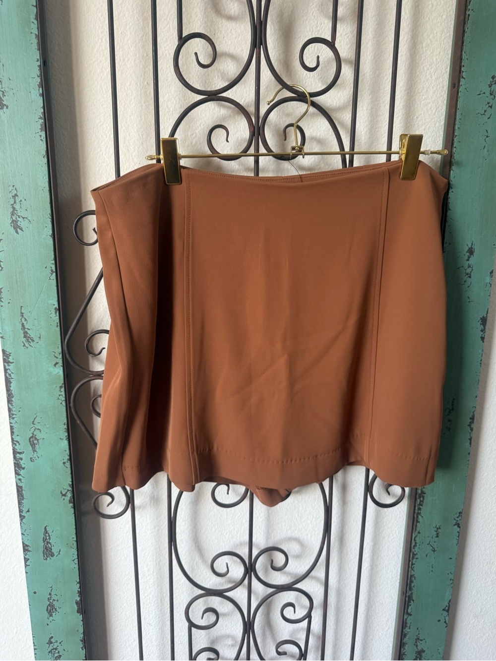 Jason Wu Camel Tailored Skort Quiet Luxury Minimalist Designer Size L - Picture 2 of 7